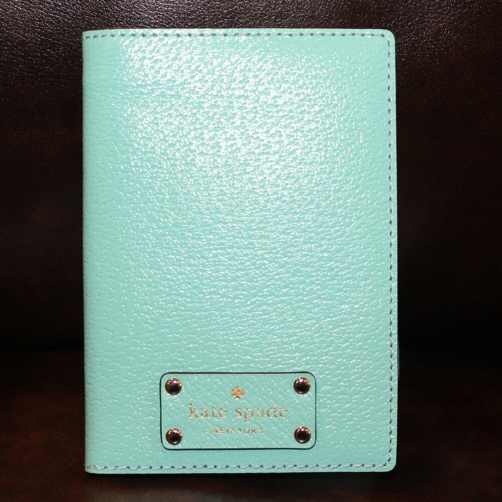 Kate Spade Wellesley Passport holder cover Fresh Air blue Brand New with tags